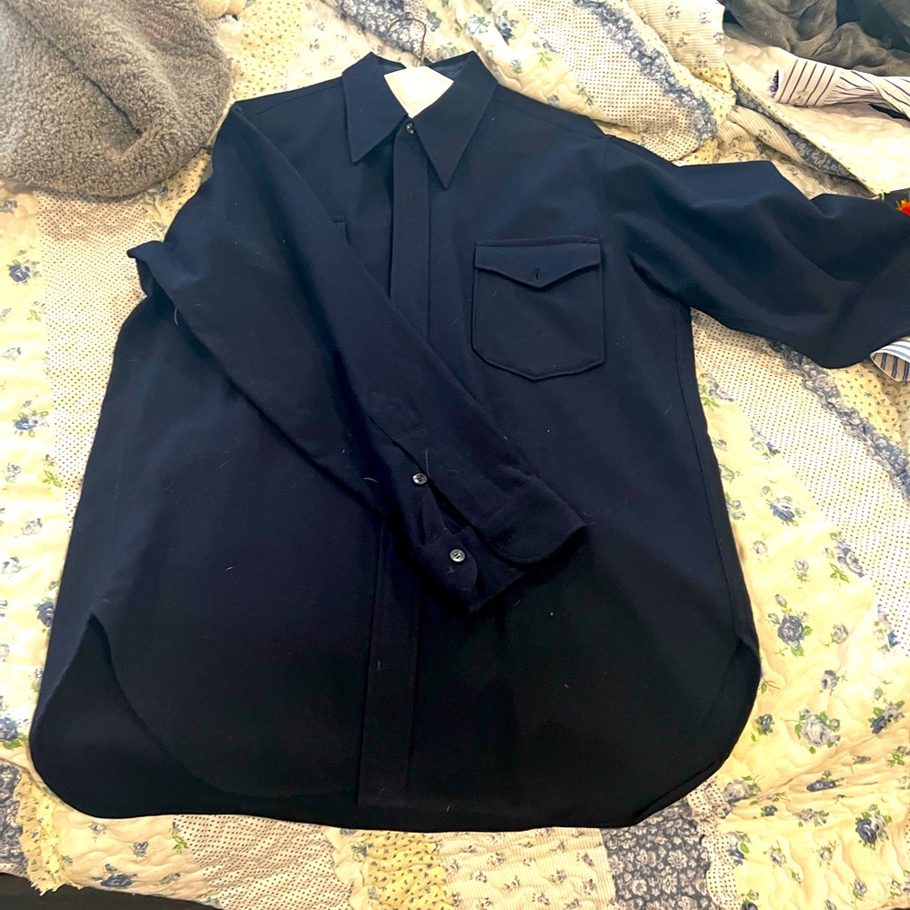 Wool button down shirt